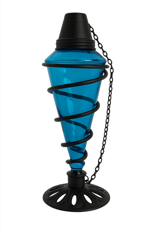 Blue Lagoon Glass Mashaal - Set of 2 pcs